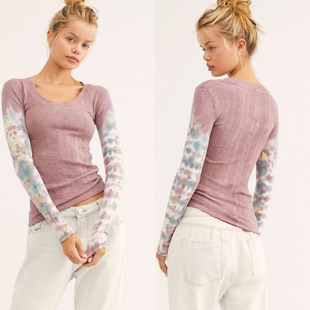 Free People Big Sur Long Sleeve Tee Misty Mountain